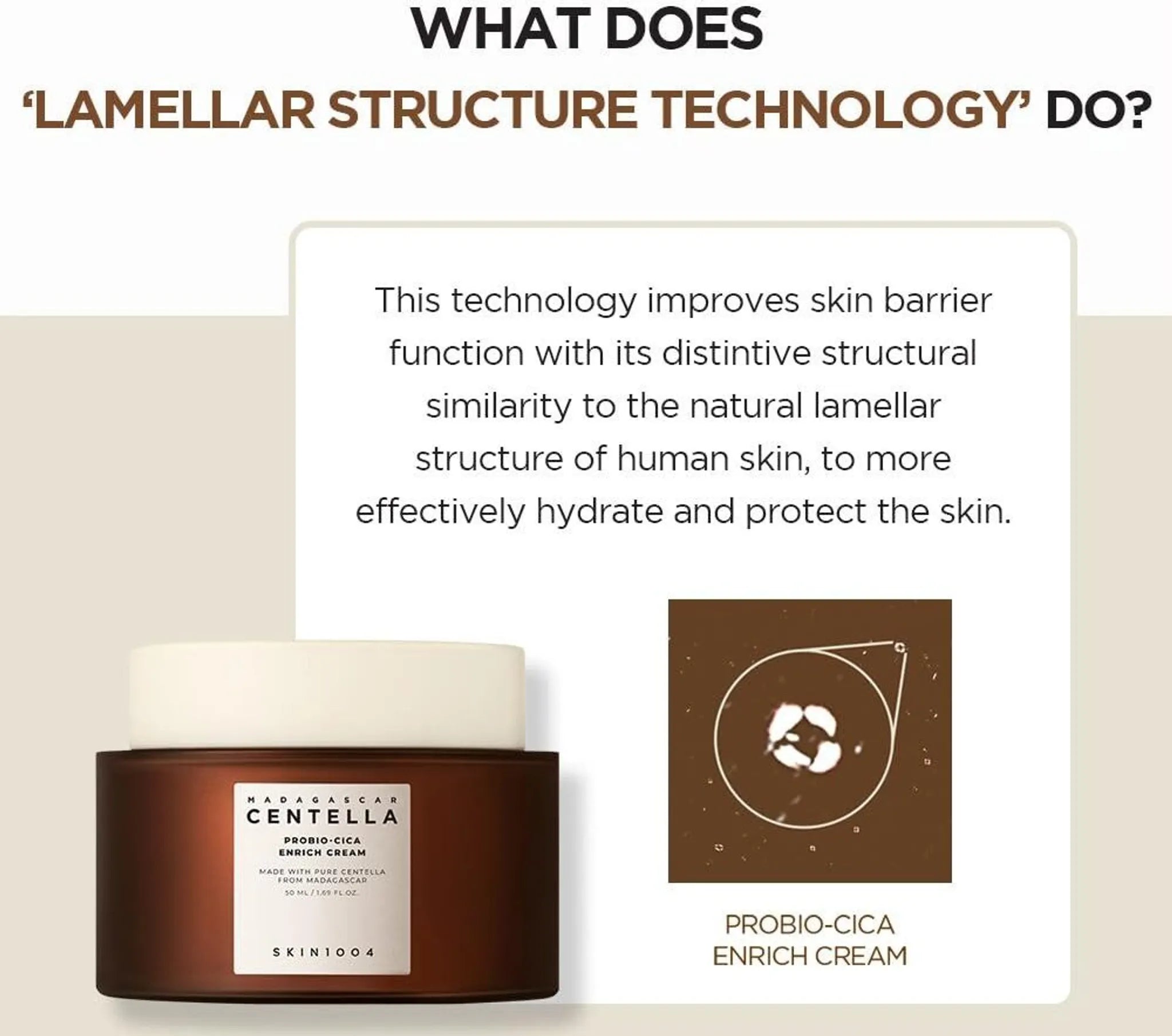 Skin1004 Madagascar Centella Schutzcreme Probio-Cica Enrich Cream 50 ml
