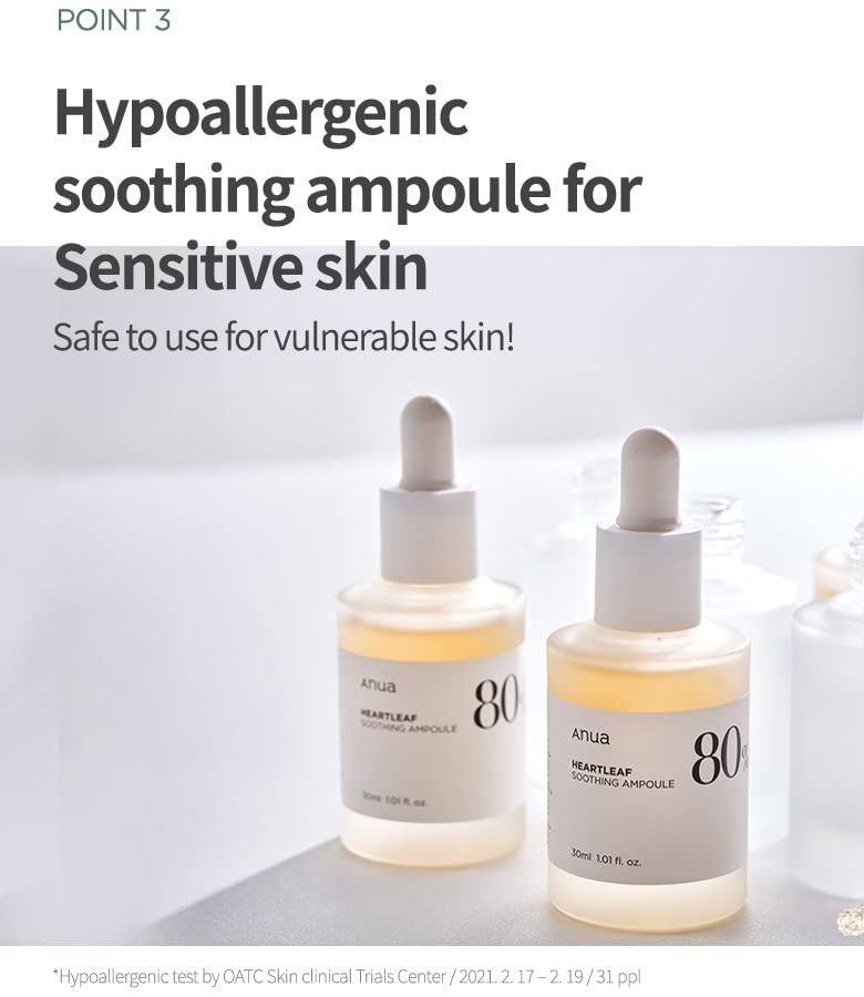 Anua – Heartleaf 80 % Moisture Soothing Ampoule 30 ml