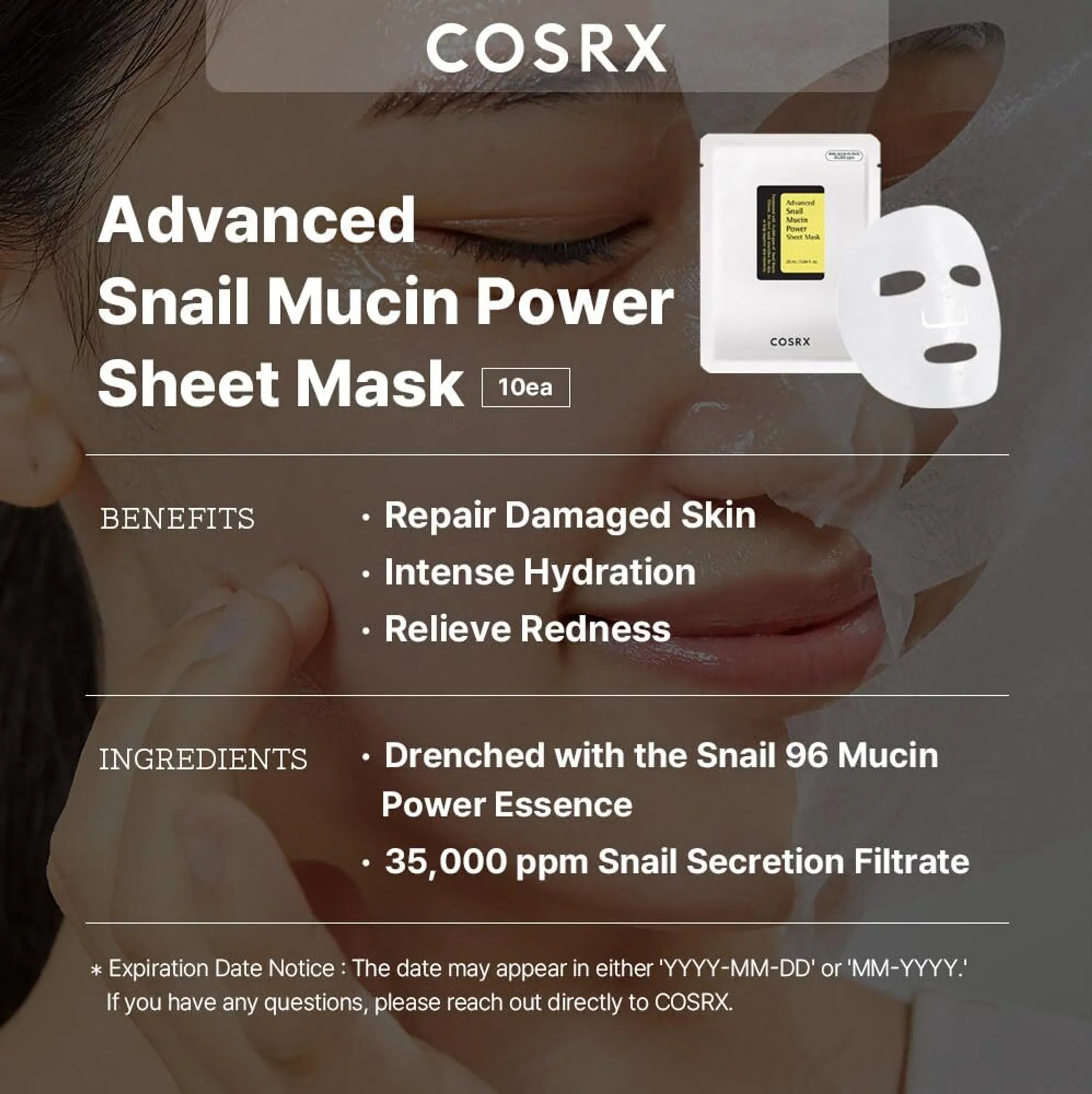 Cosrx Advanced Snail Mucin Power Essence Sheet Mask