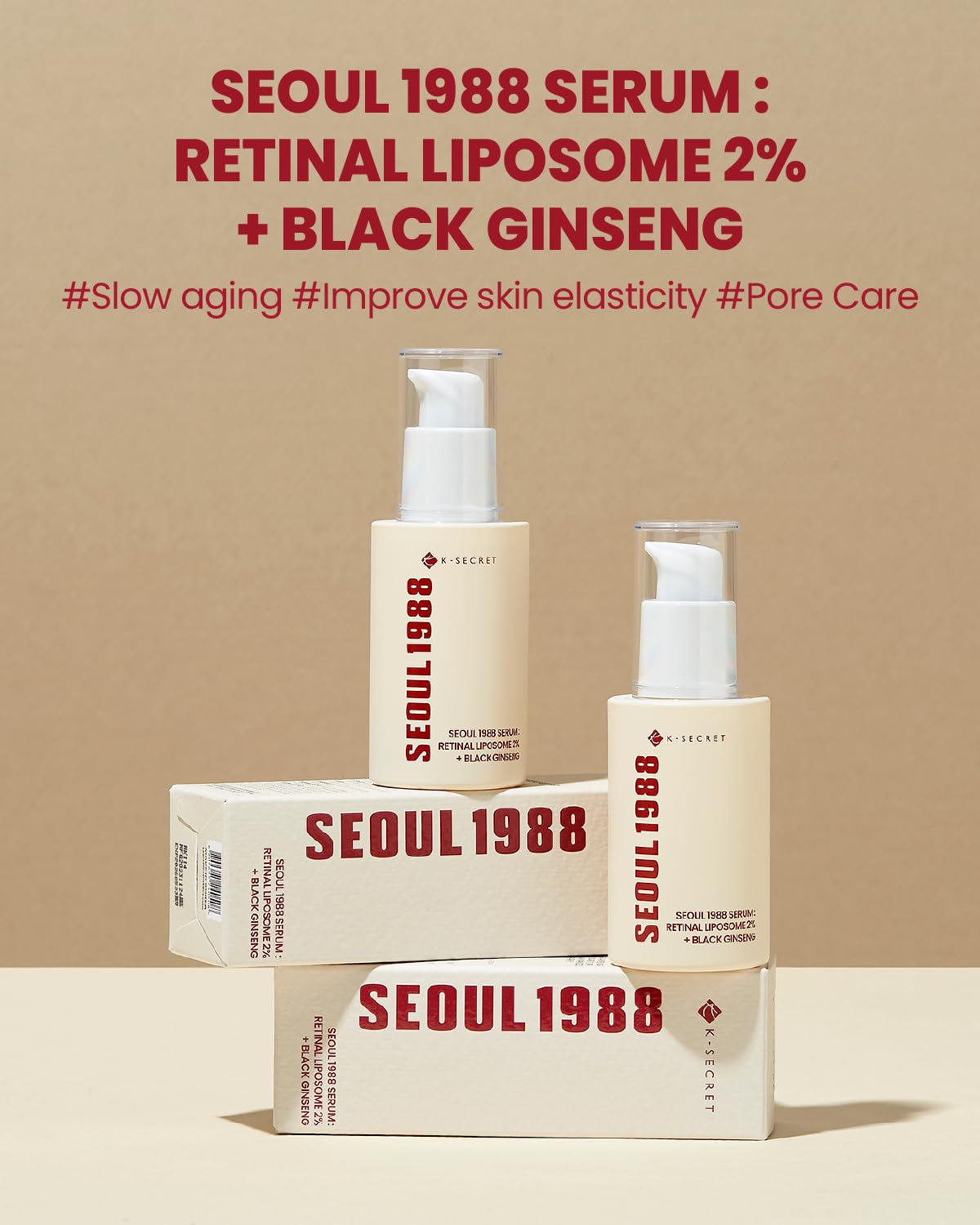K-Secret Seoul 1988 Serum: Retinal Liposome 2% + Black Ginseng (30 ml)