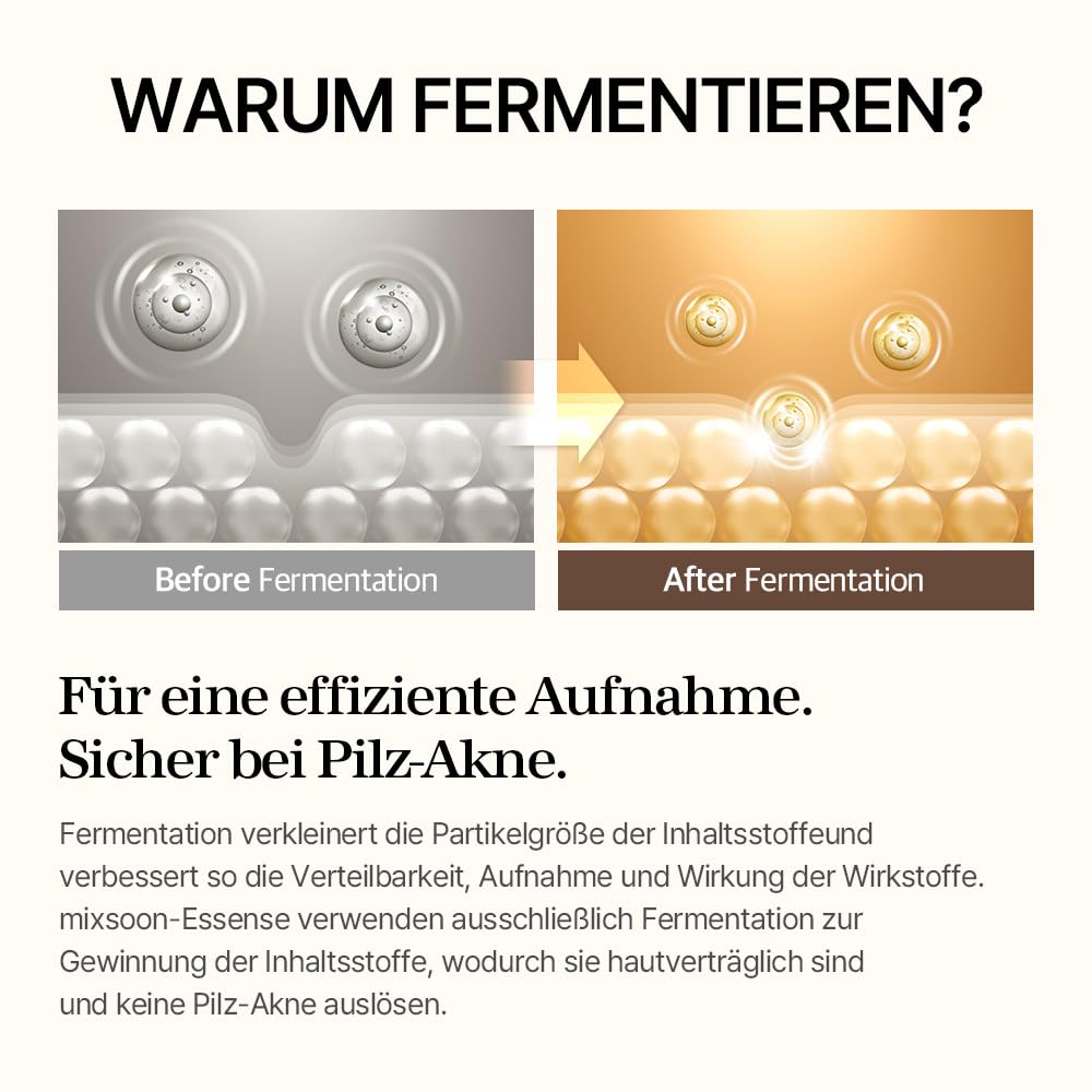 mixsoon Bean Essence 50ml Serum - Feuchtigkeitsspendend - Essenz-Serum für natürliche Haut, 50 ml