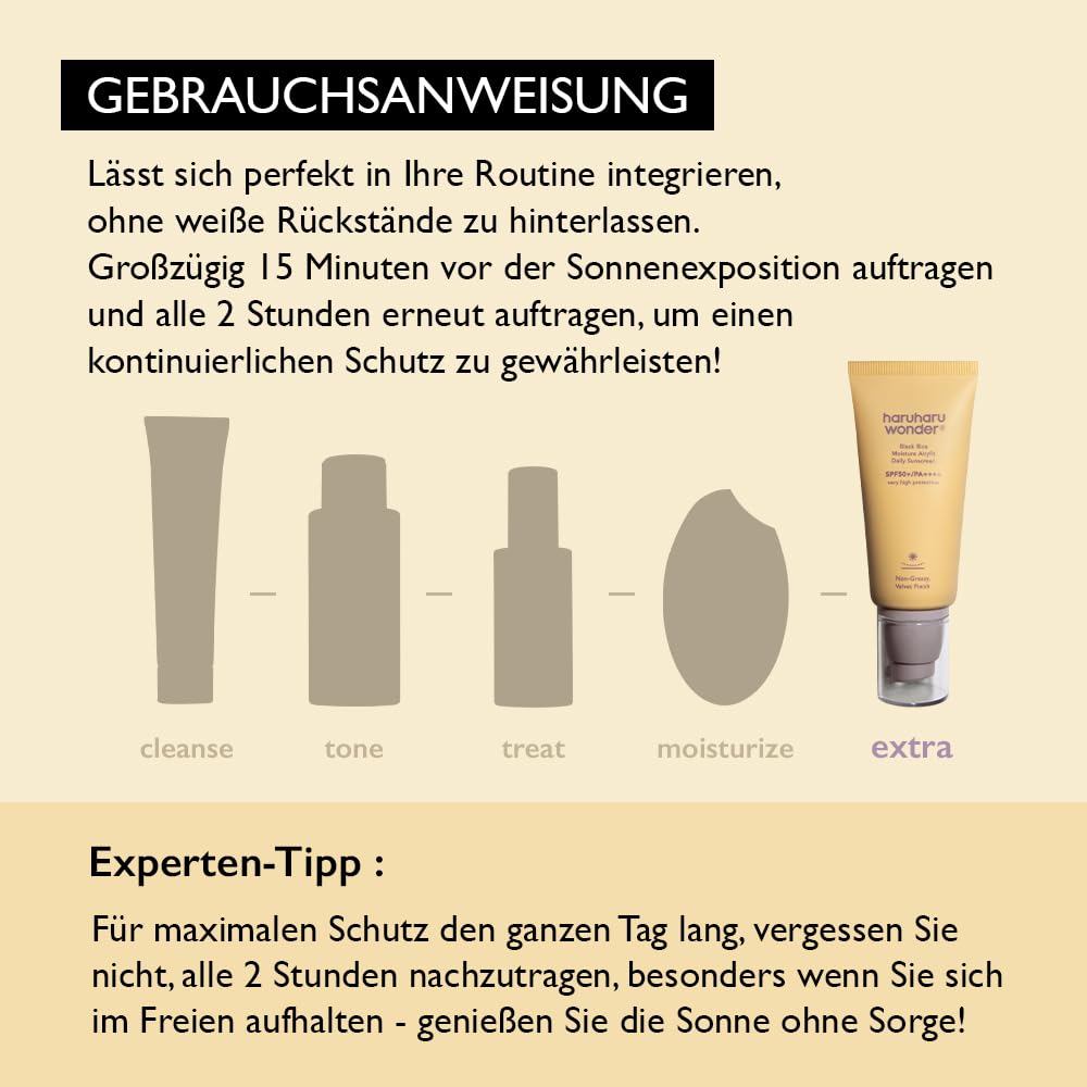Haruharu Wonder Black Rice Bräunungscreme SPF50+/PA++++ 50 ml
