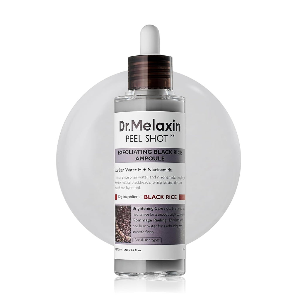 Dr.Melaxin Peel Shot Glow Black Rice Peeling Ampulle, 80 ml