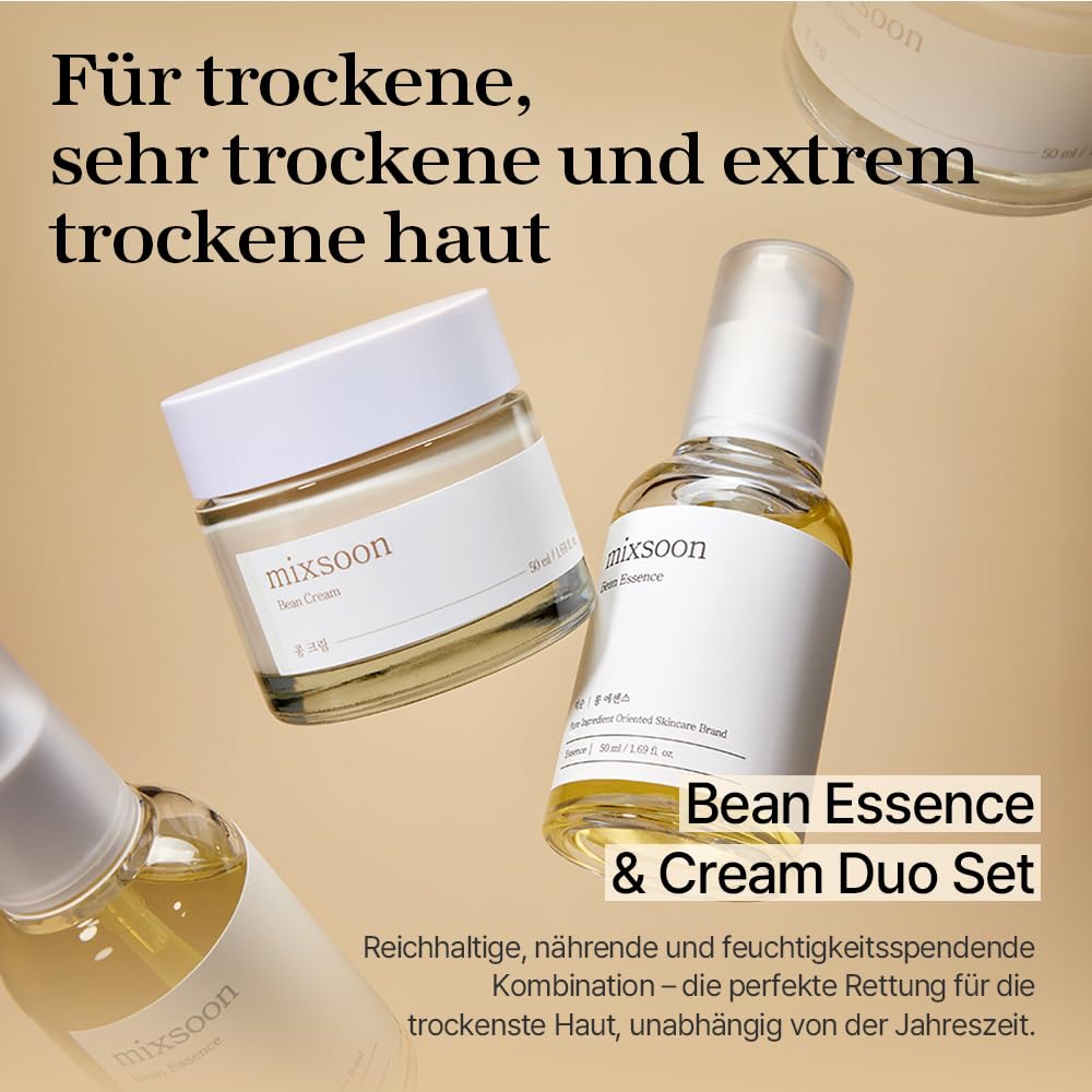 mixsoon Bean Essence 50ml Serum - Feuchtigkeitsspendend - Essenz-Serum für natürliche Haut, 50 ml