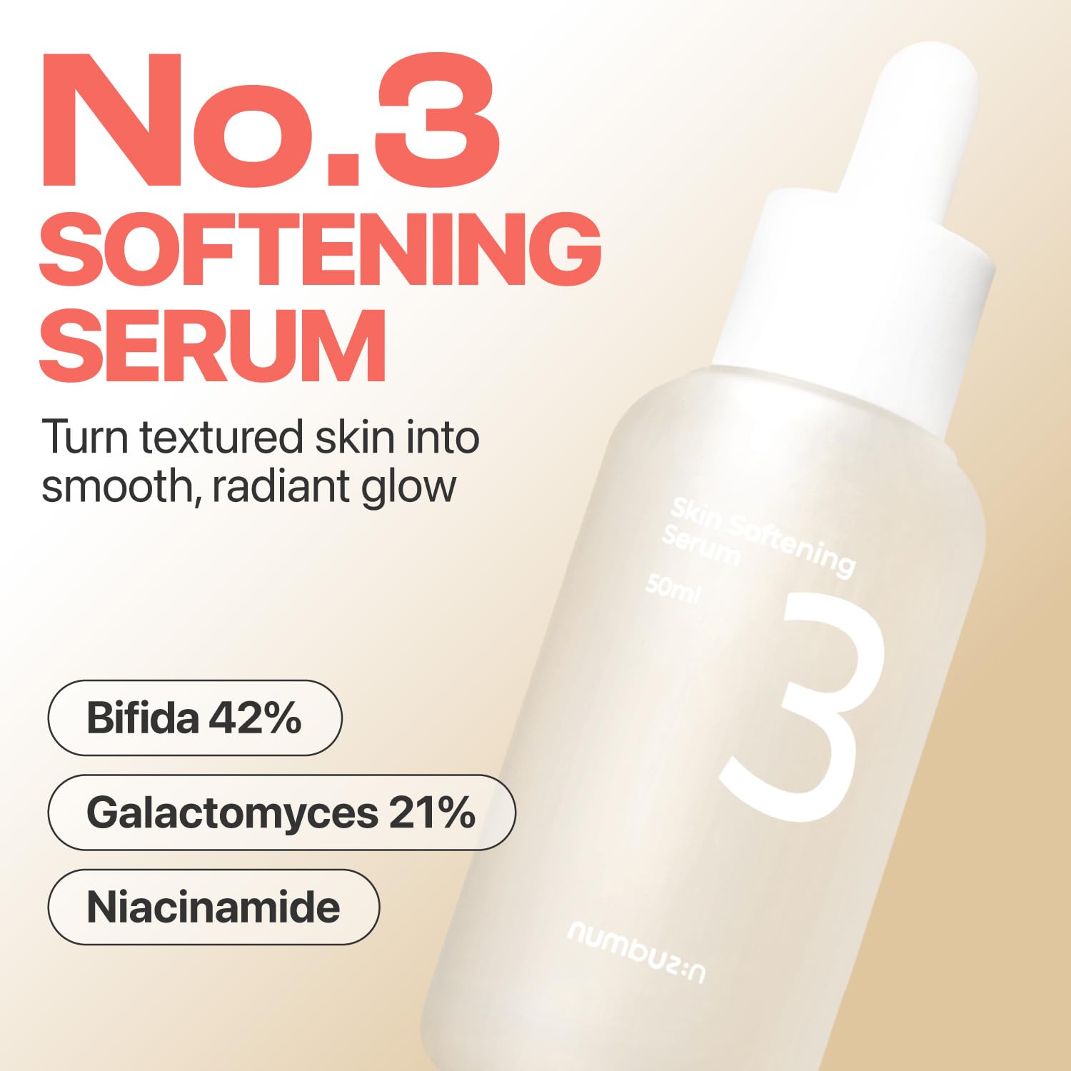 Numbuzin No.3 Skin Serum - Haut glättendes Serum 50ml