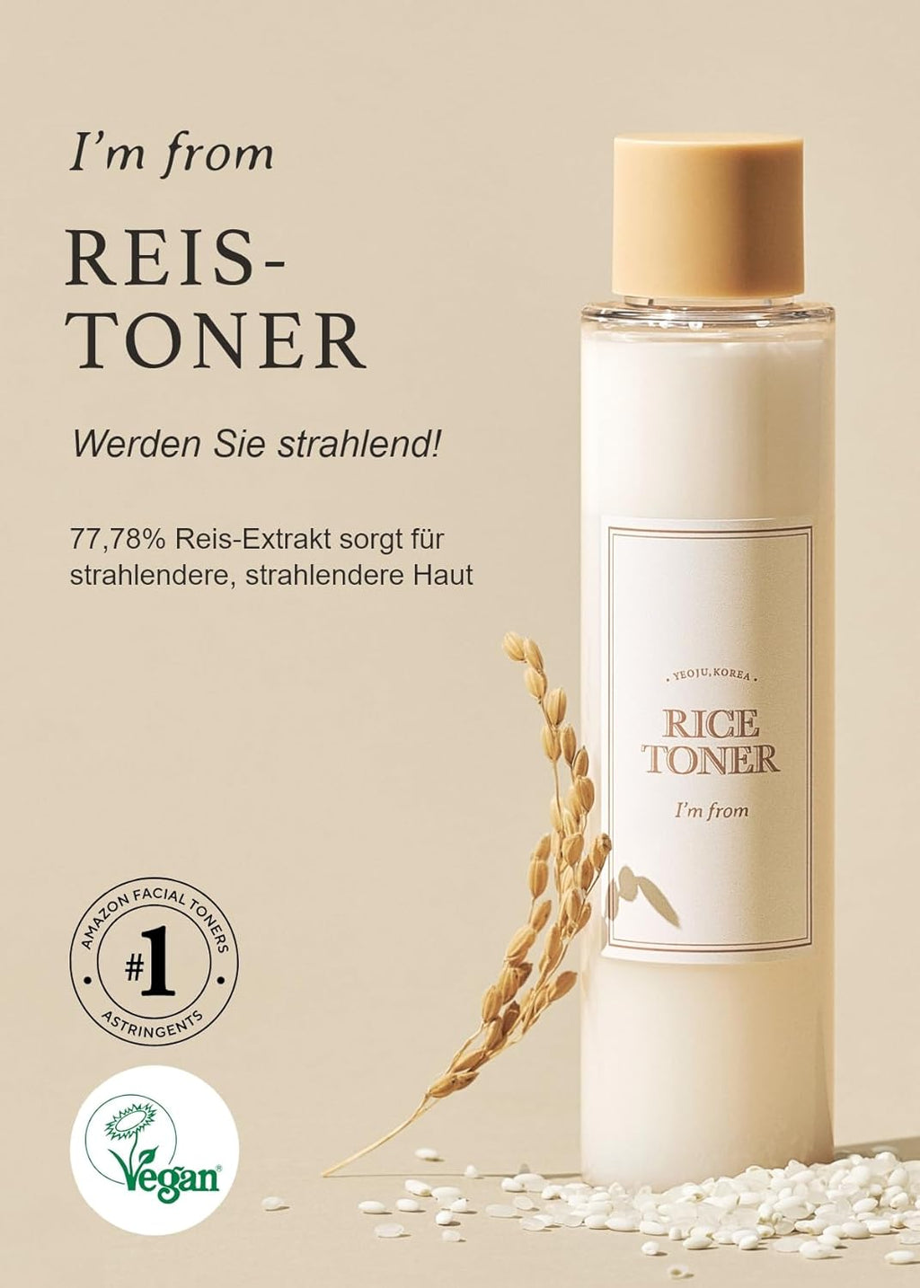 I'm From, Rice Toner, Reisgesichtswasser, 150 ml