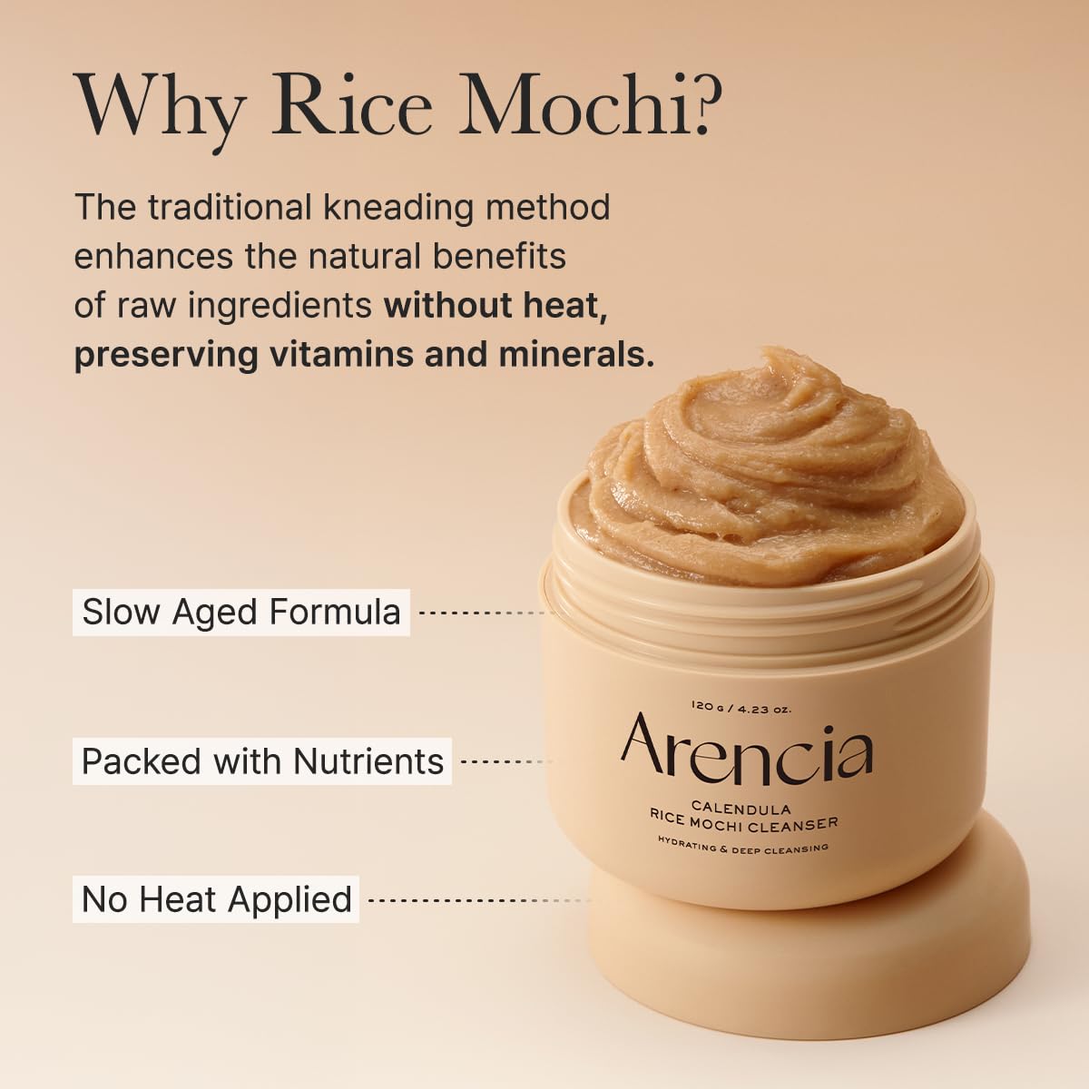 Arencia Calendula Rice Mochi Fresh Cleanser –  120g