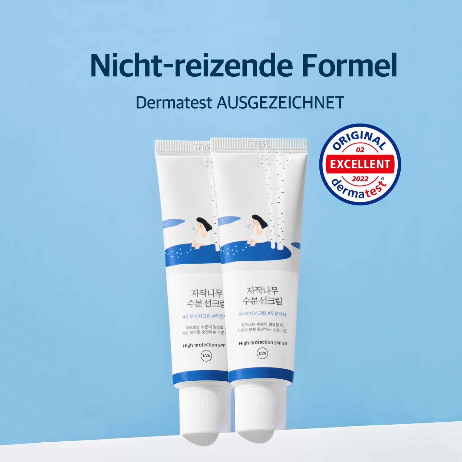 Round Lab Birch Juice Tanning Cream Moisturizing Sun Cream SPF50+ PA++++ 50 ml