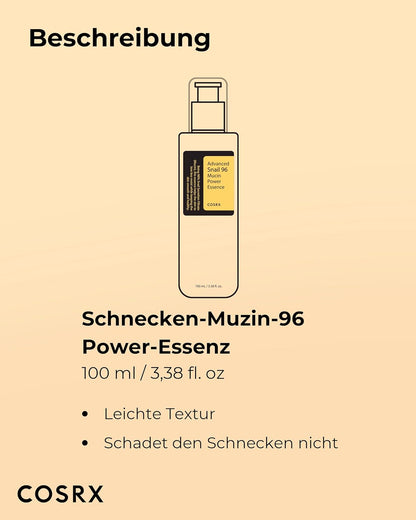 COSRX Advanced Snail 96 Feuchtigkeitsspendende Essenz Mucin Power Essence 100 ml