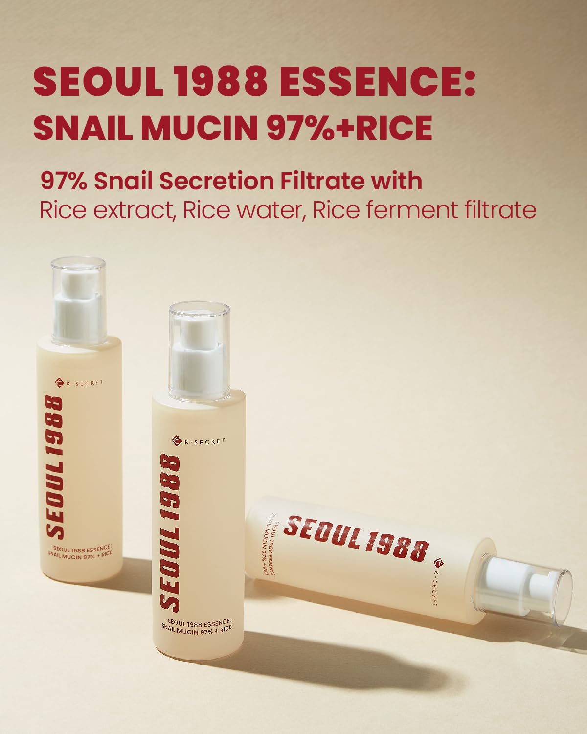 K-Secret Seoul 1988 Essence: Snail Mucin 97% + Rice
