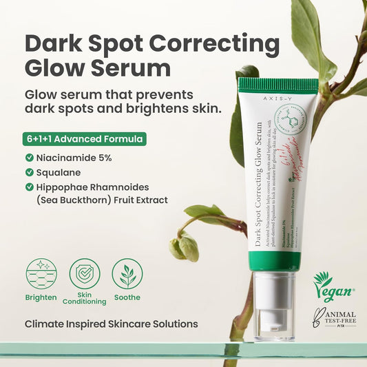 Axis-Y Dark Spot Correcting Glow Serum Brightens & Moisturizes - 50ml