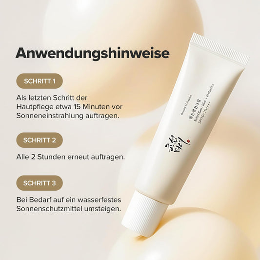Beauty of Joseon Relief Sun Schutzcreme Rice + Probiotics SPF50+ PA++++ 50 ml