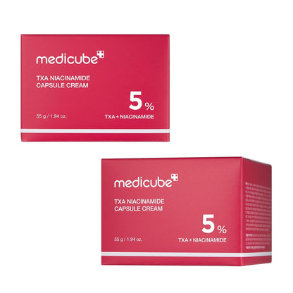 Medicube TXA Niacinamide Capsule Cream 55 g – 2-Phasen-Kapselcreme gegen ungleichmäßigen Hautton mit TXA, Niacinamid, Hyaluron & Ceramiden