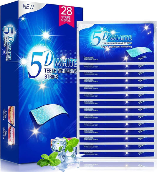 Bleaching Zähne White Stripes Zähne, Vinmall Zahnaufhellung Whitening Strips, zahn bleaching aufhellung, Professionelle zahnweiss bleaching stripes, Minze Geschmack, Schnelles Entfernen Aller Flecken