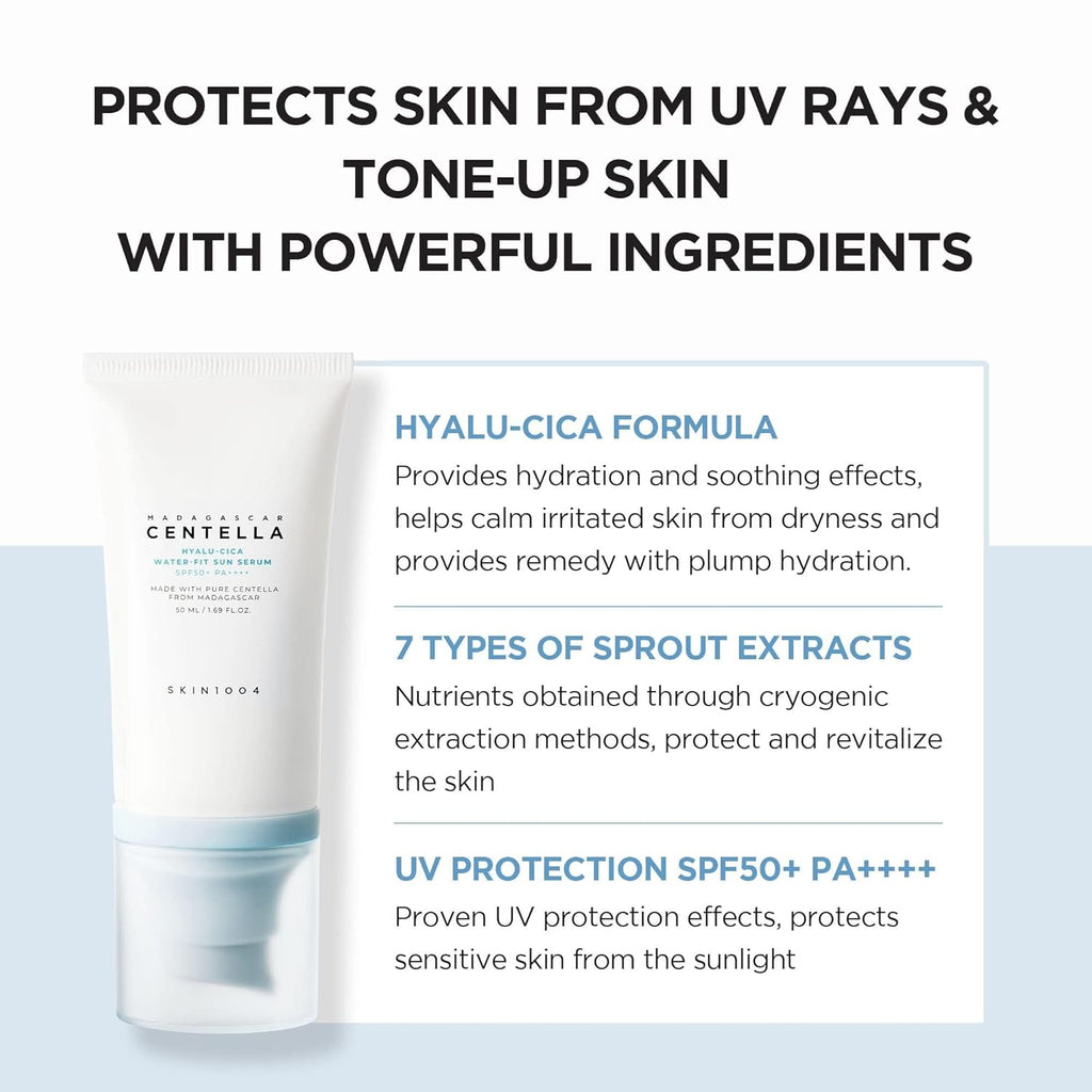 Skin1004 Madagascar Centella Hyalu Cica Sun Serum SPF50+ PA++++