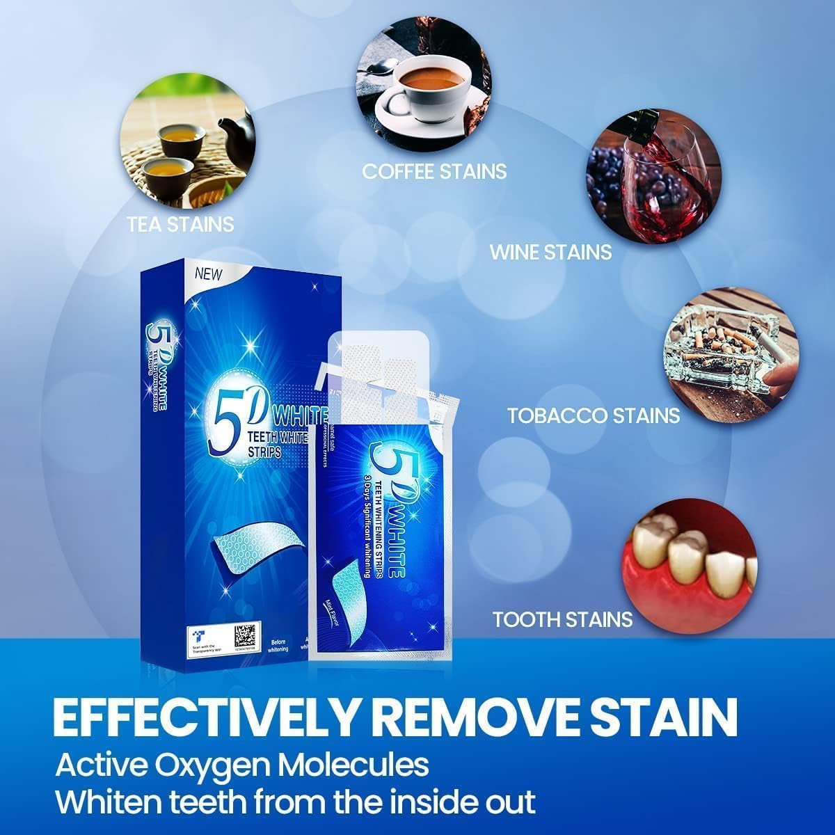 Teeth whitening, teeth bleaching (56 strips) 