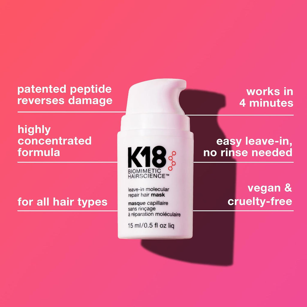 K18 Leave-In Repair Haarmaske, 15 ml, weiß