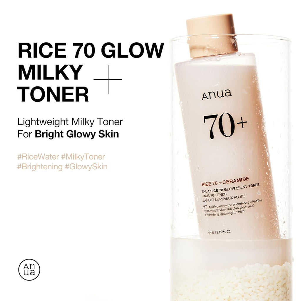 ANUA Rice 70 Glow Milky Toner, 250 ml
