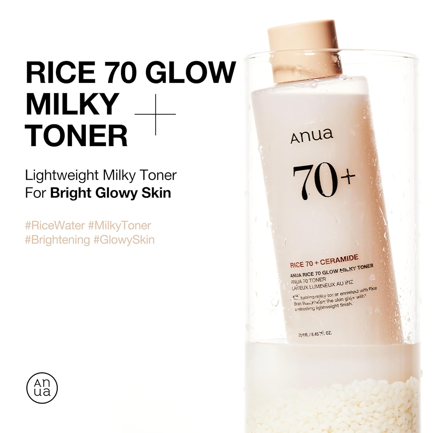 ANUA Rice 70 Glow Milky Toner, 250 ml