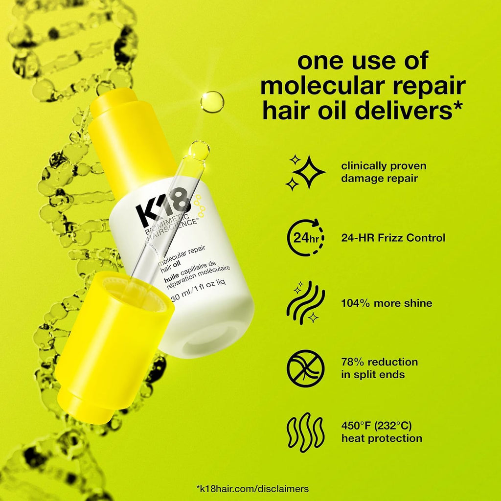 K18 Molecular Repair Hair Oil Haaröl für stark geschädigtes Haar 30 ml