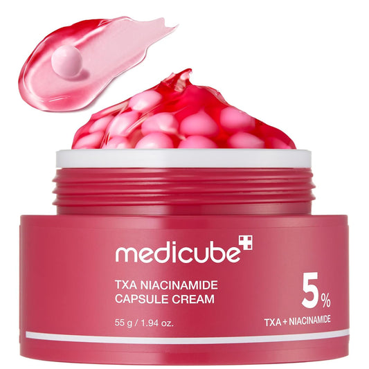 Medicube TXA Niacinamide Capsule Cream 55 g – 2-Phasen-Kapselcreme gegen ungleichmäßigen Hautton mit TXA, Niacinamid, Hyaluron & Ceramiden