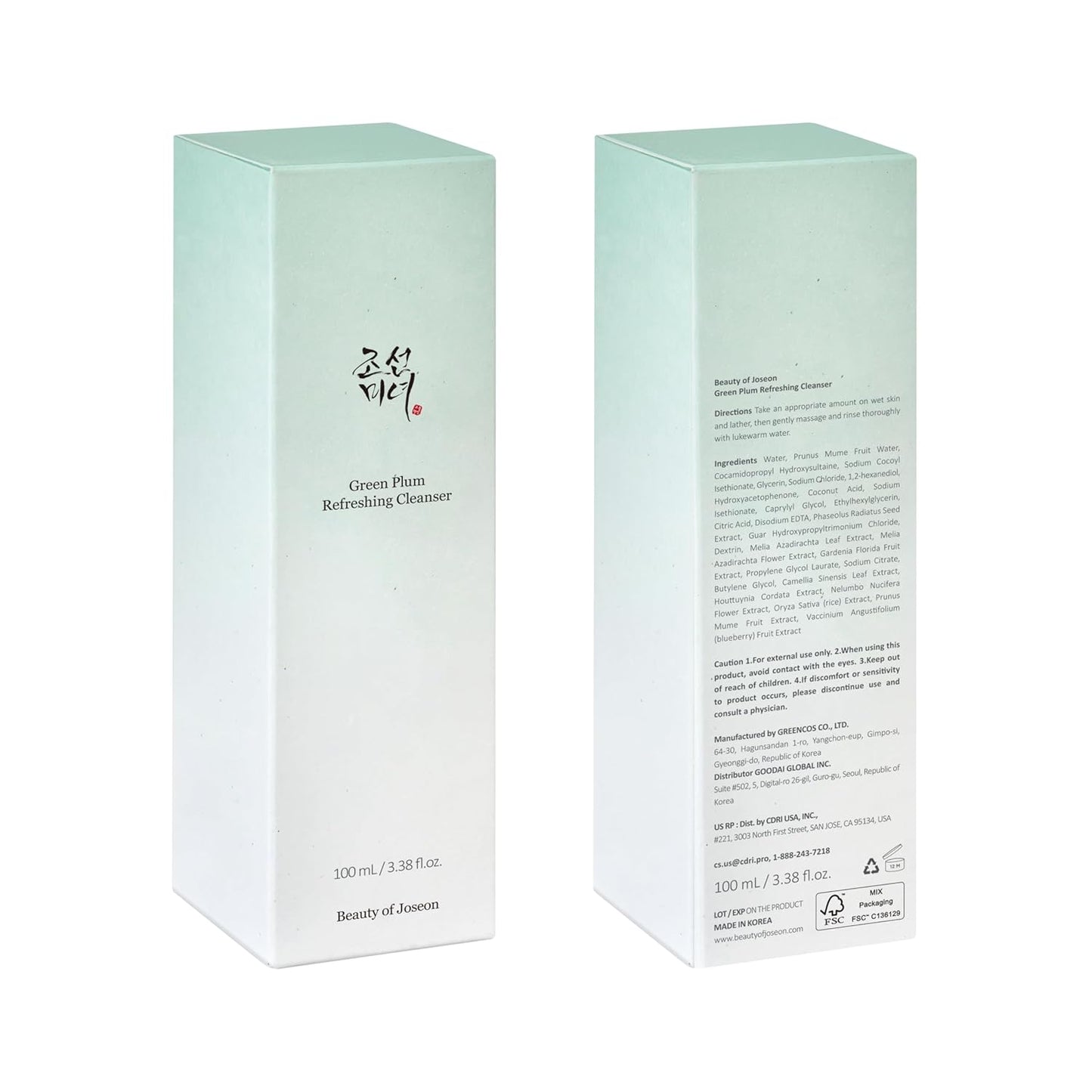 Beauty of Joseon Green Plum Reinigungsgel Refreshing Cleanser 100 ml