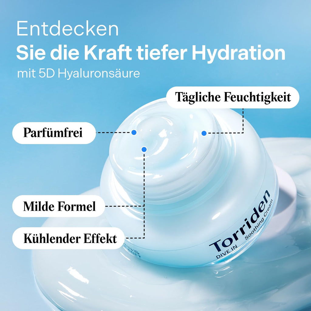 Torriden DIVE-IN Hyaluronsäure Beruhigungscreme 100 ml