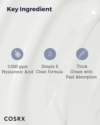 COSRX Hyaluronic Acid Intensive Cream 100ml – Feuchtigkeitsspendende Gesichtscreme mit Hyaluronsäure
