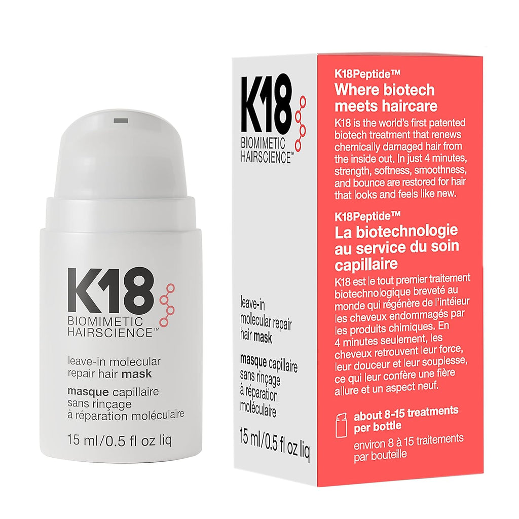 K18 Leave-In Repair Haarmaske, 15 ml, weiß