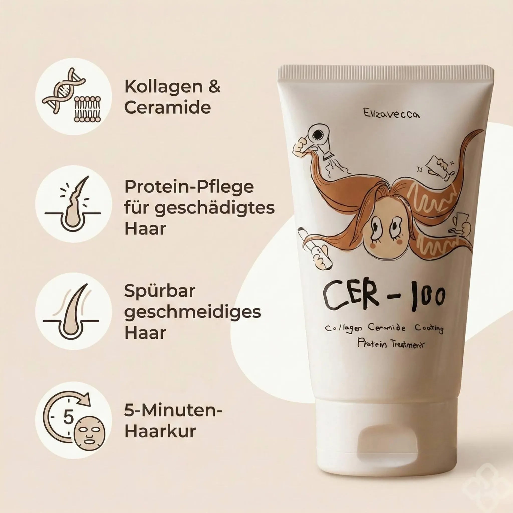 Elizavecca CER-100 Kollagen Ceramid Protein Haarmaske 100 ml