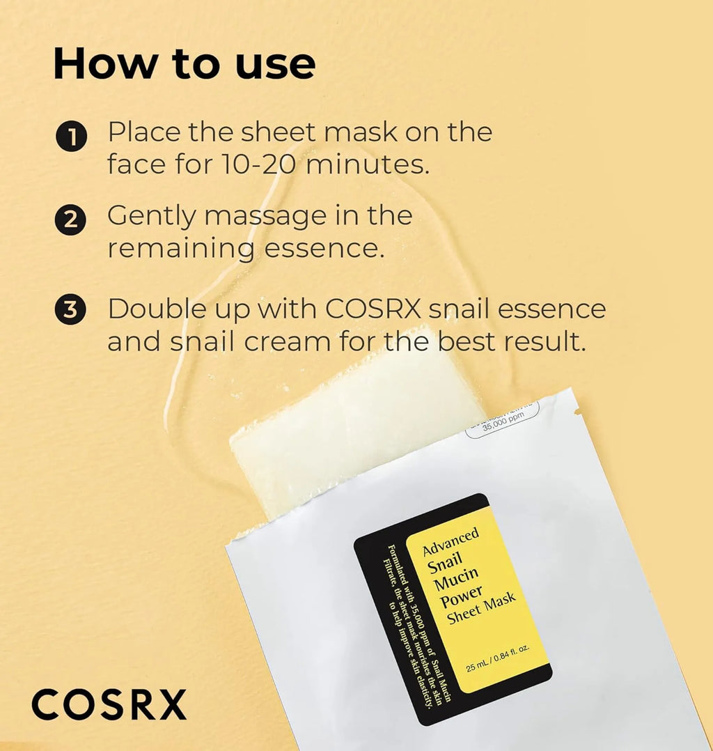 Cosrx Advanced Snail Mucin Power Essence Sheet Mask